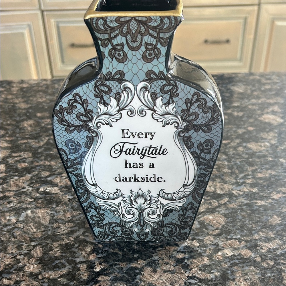 ASHLAND 7.5" DECORATIVE VASE " EVERY FAIRYTALE HAS A DARKSIDE"NWT